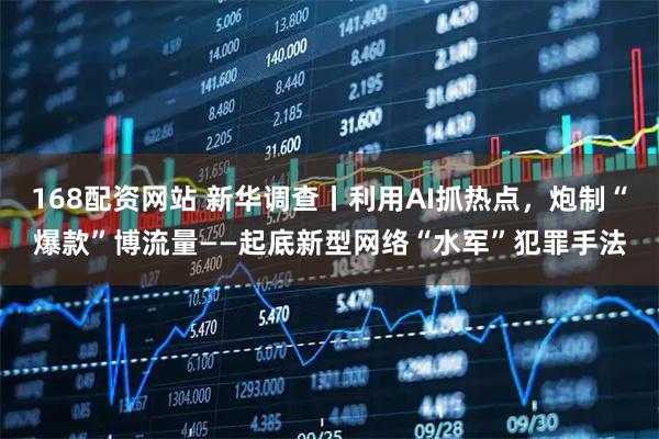 168配资网站 新华调查丨利用AI抓热点，炮制“爆款”博流量——起底新型网络“水军”犯罪手法
